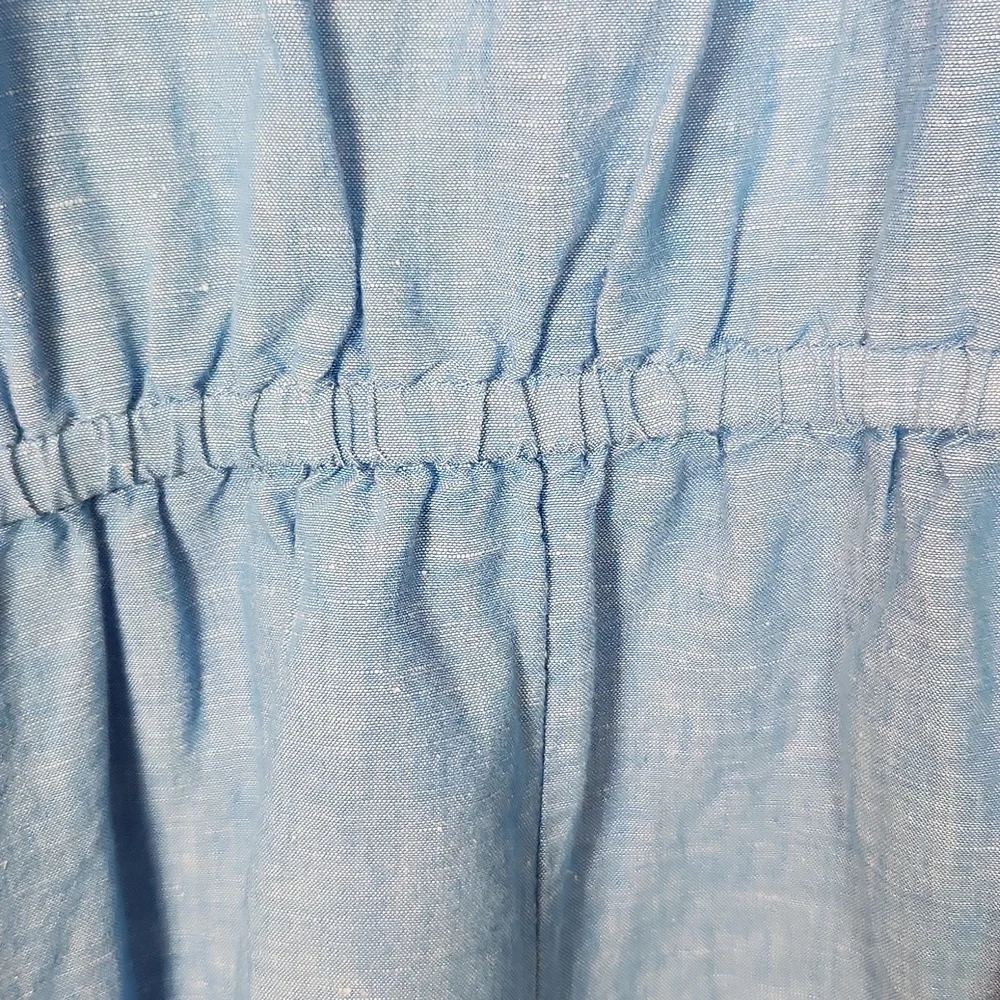 J. Crew Linen‎ Cotton Blend Blue Romper Size Small